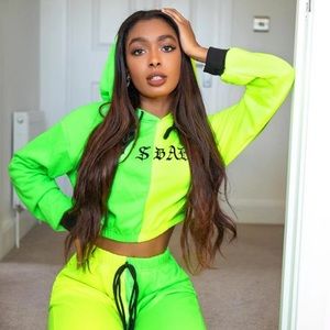 Shein large 2 piece sweat pants set with matching hoodie